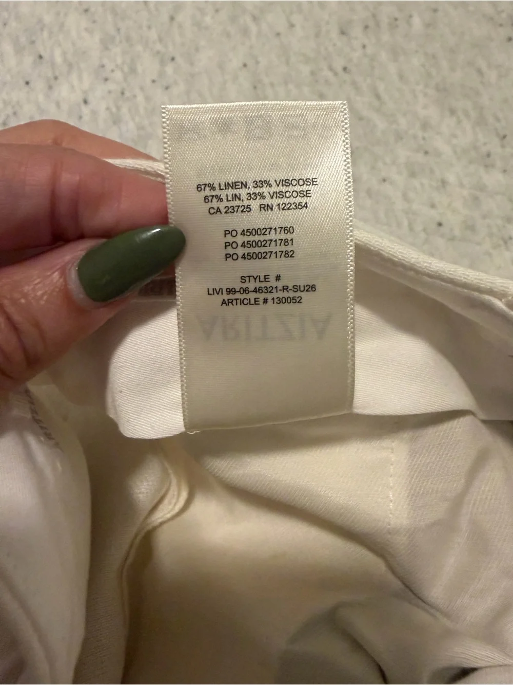 NWT Aritzia Effortless Linen Lo-Rise Pant Sz 2